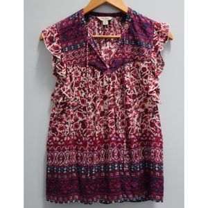 Lucky Brand ruffle sleeveless top